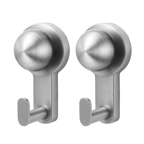 Rustproof Suction Hook For Bathroom 5kg Load Capacity-Silver