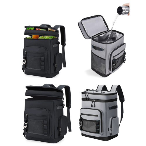 Large Capacity Insulated Coolers Backpacks Waterproof-Black 2
