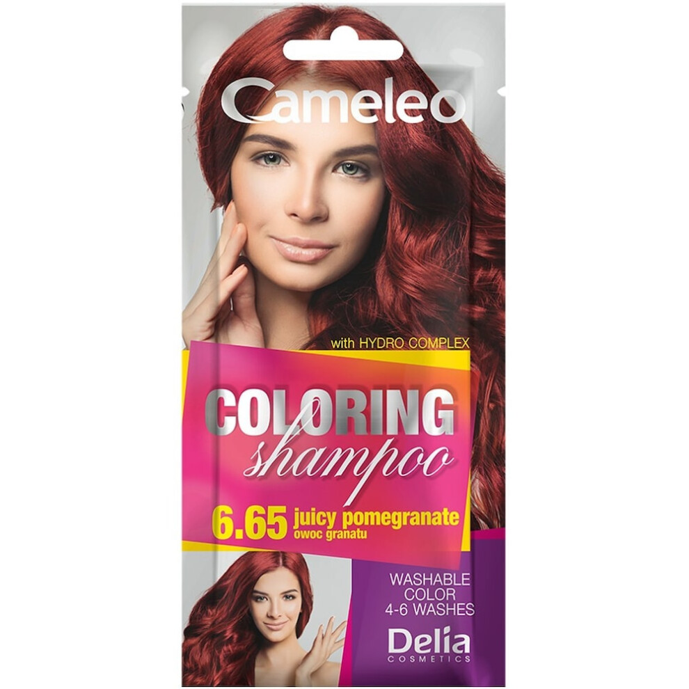 Polskie Suplementy Delia Cameleo Coloring Shampoo 6.65 Pomegranate 40Ml Owoc Granatu