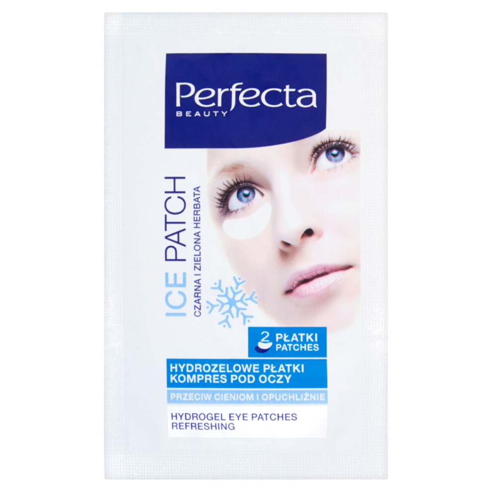 Polskie Suplementy Black/Green Dax Perfecta Beauty Ice Patch Hydrogel Petals Compress Under The Eyes With And Tea 2 Pieces