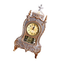 Antique Mantels Clock With Melodies Hourly Chimes Vintage-White