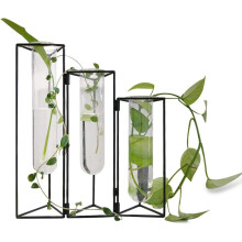 Élégante composition florale aquatique, design ajustable avec structure en fer, pot de fleurs de bureau créatif pour la décoration intérieure et