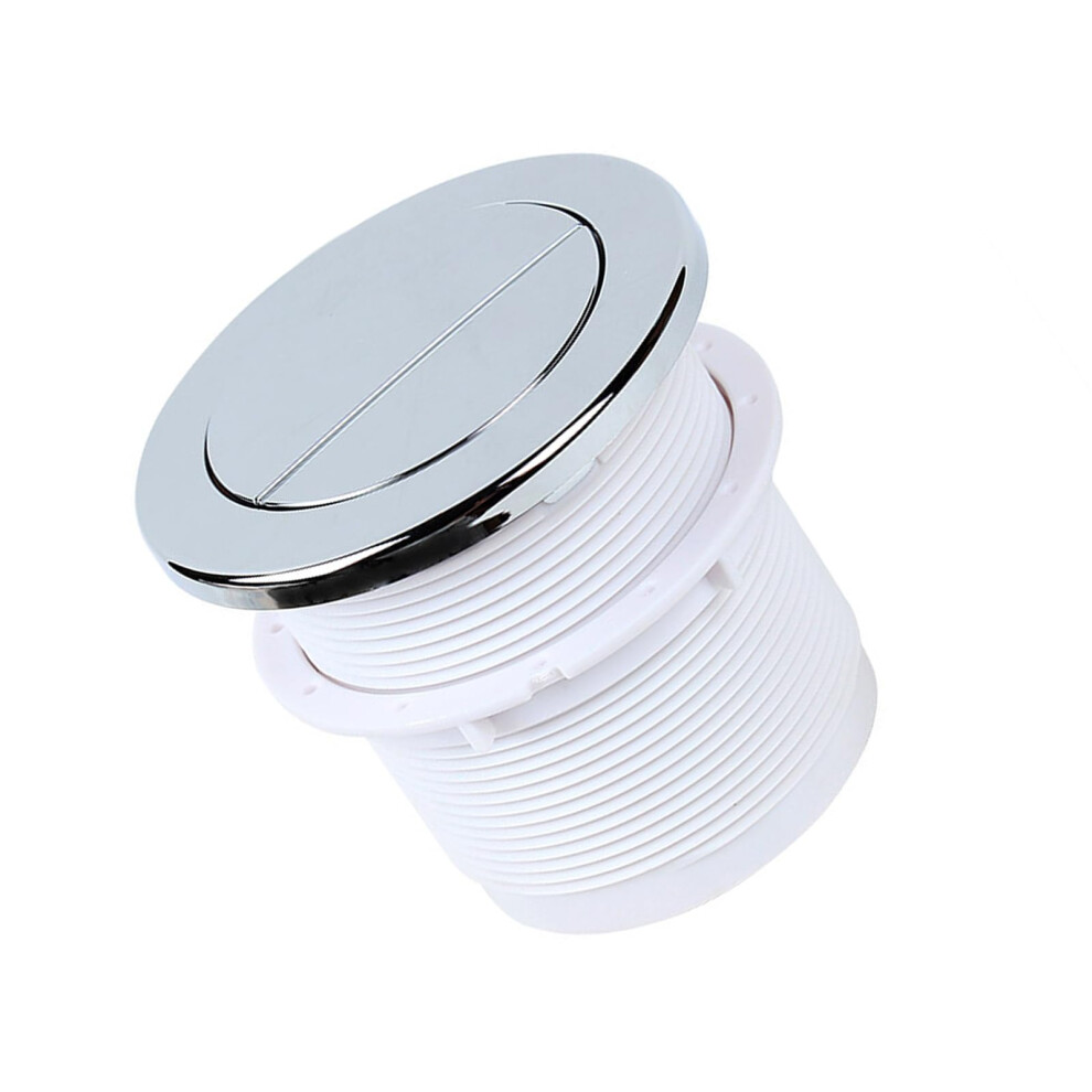 Easy Press Pneumatic Double Drain Valves For Toilet Tanks, Large Diameter, Flow, Silver Plated 9323874196268