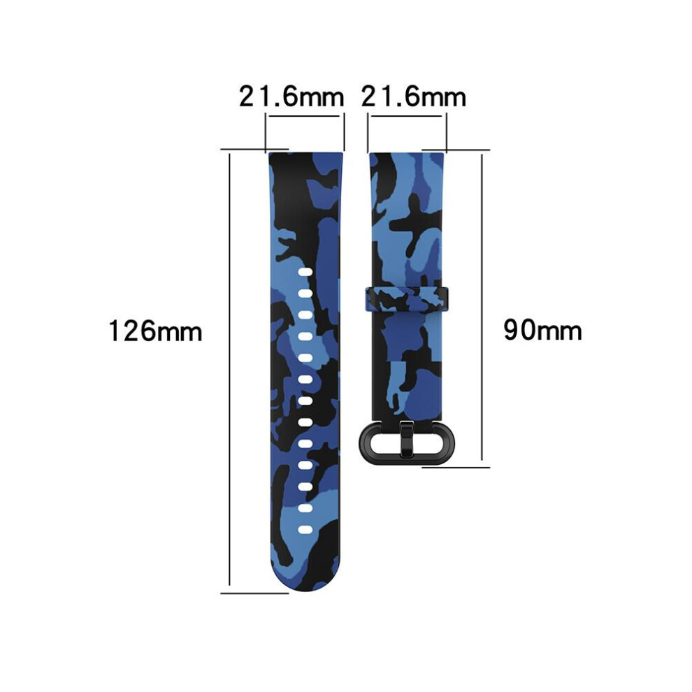 Camouflage Silicone Watch Band For Xiaomi Mi & Redmi Watch 2 Lite Blue 7661363948373
