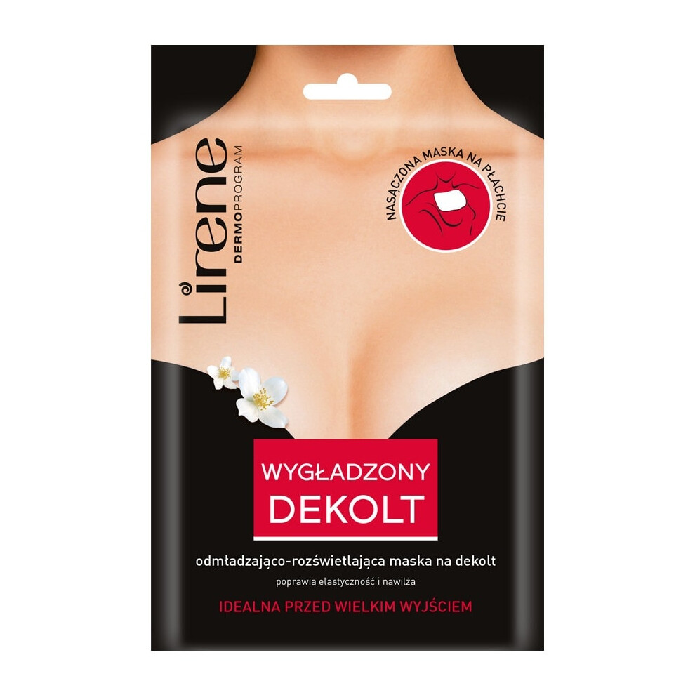 Polskie Suplementy Lirene Rejuvenating And Illuminating Face Mask Smooth Maska Na Dekolt