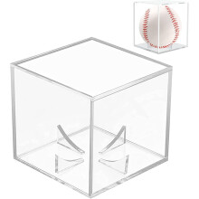 Vitrine pour balles de baseball, cube en acrylique avec protection UV, boîte carrée transparente, vitrine officielle pour autographes de bal
