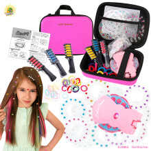 Kit de decoración para el cabello con gemas, máquina para crear gemas brillantes con diamantes, estampador de gemas y herramienta de peinado