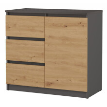 Topeshop 1D3S ANT/ART KPL chest of drawers