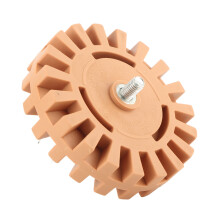 Rubber Eraser Wheel for Paint & Chrome Removal, 10cm, Aluminum