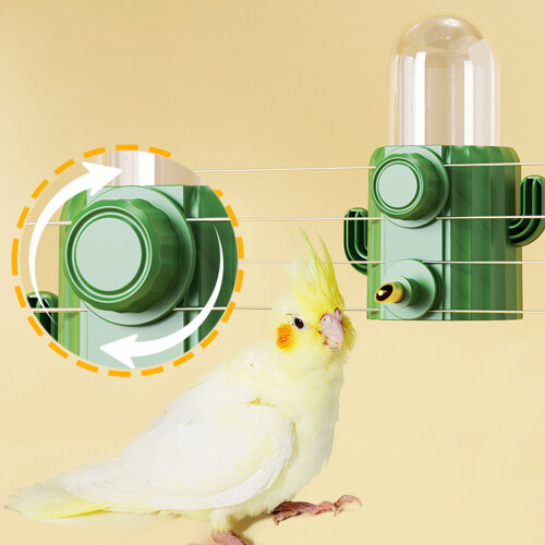 Leakproofs Cage Mounted Waterer For Pet-cactus Copper mouth 2
