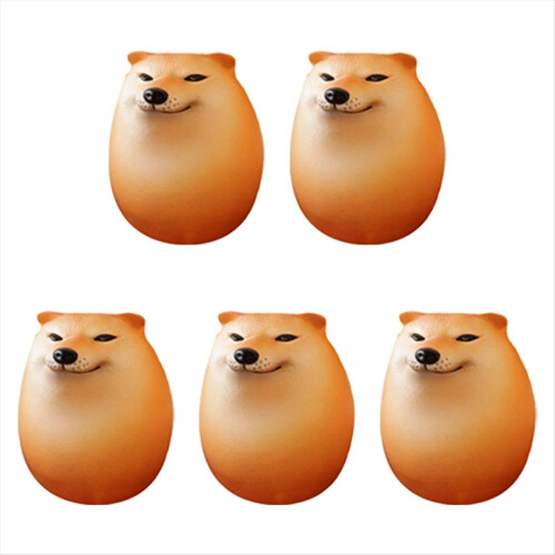 5x Αυγό Σκύλου Shiba Inu Ρεαλιστική Διακόσμηση Γραφείου σε Σχήμα Αυγού Σκύλος & Αυγό 1