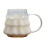 Caneca de café transparente em formato de árvore de Natal com leite e café da manhã 1