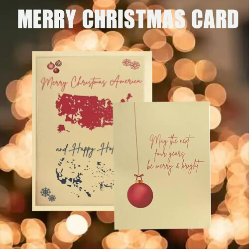 Κάρτα Καλών Χριστουγέννων Αμερικής 2024, Κάρτες με χάρτη προεδρικών εκλογών 2