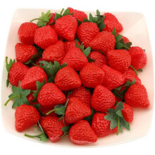 Coleção elegante de morangos artificiais, frutas realistas para decoração duradoura de casa e cozinha, simulação realista com plástico