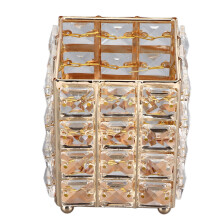 Tavolo da trucco di lusso, contenitore multifunzionale per strumenti cosmetici glamour, organizer per pennelli da trucco in cristallo per il tuo