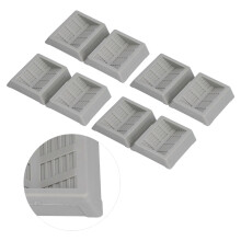 8PCS Gray Rubber Caster Cups for Chairs, Sofas & Cabinets