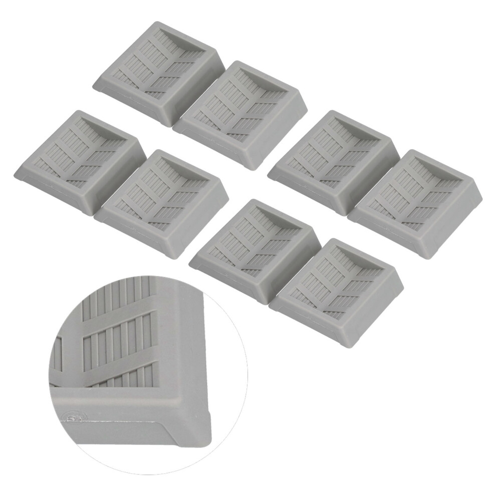 8Pcs Gray Rubber Caster Cups For Chairs, Sofas & Cabinets 8431363953115
