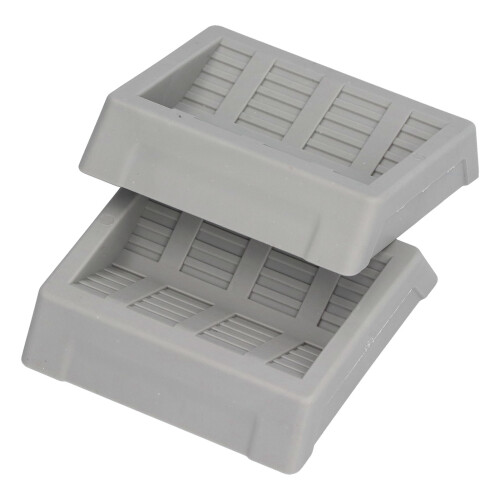 8PCS Gray Rubber Caster Cups for Chairs, Sofas & Cabinets 2