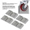 8PCS Gray Rubber Caster Cups for Chairs, Sofas & Cabinets 12