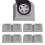 8PCS Gray Rubber Caster Cups for Chairs, Sofas & Cabinets 13