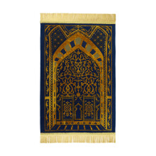 Islamic Prayer Carpets for Muslims Mats Carpet-Hidden blue gold