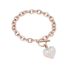 Elegant Heart Urn Bracelets Pet Ashes Memorials-Rose Gold