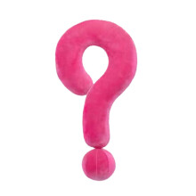 Question Mark Shape Throw Pillows Cotton-Rose Red Question Ma