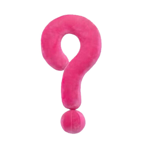 Question Mark Shape Throw Pillows Cotton-Rose Red Question Ma