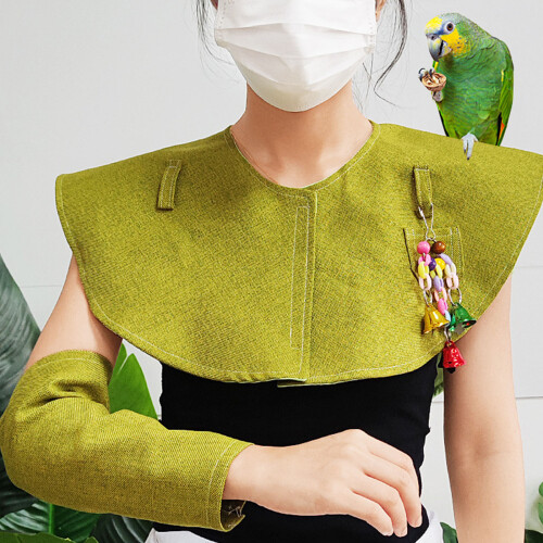 Multifunctional Parrots Cape and Arm Protector Toy For-Yellow 2