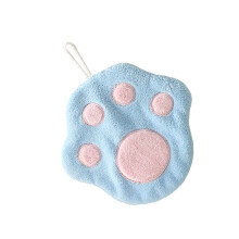 Cats Paws Kids Hand Towels Soft Absorbent Polyester-Sky Blue