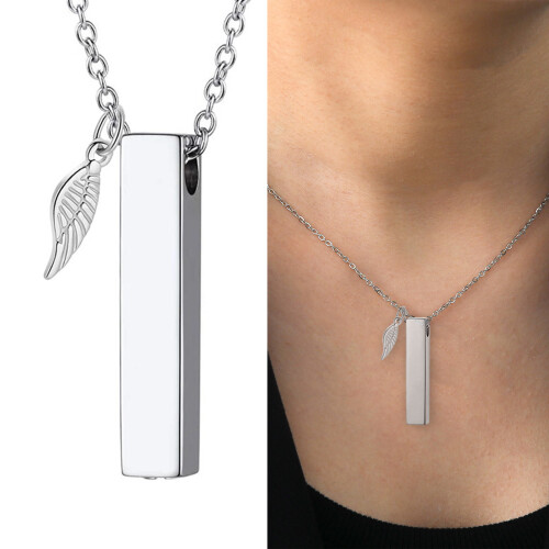 Rustproof Urn Memorial Necklace Urn Locket Pet Cremation-silver 2