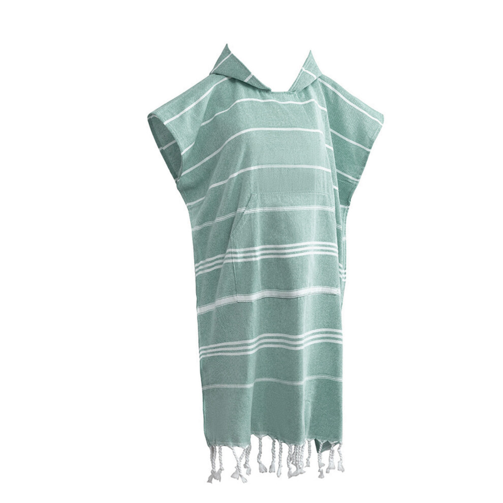 Quick Drying Microfibre Bath Poncho Towel With- L Size Green
