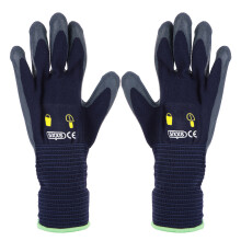 Luvas revestidas com nitrilo microespumado, luvas de trabalho respiráveis, luvas ergonômicas antiderrapantes e resistentes ao desgaste, com