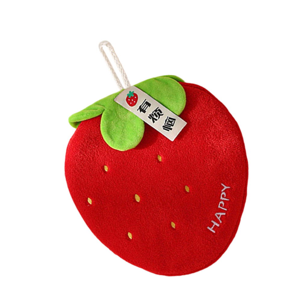 Hanging Towels Soft Fleece Hanging Hand-Strawberry Coral/Red