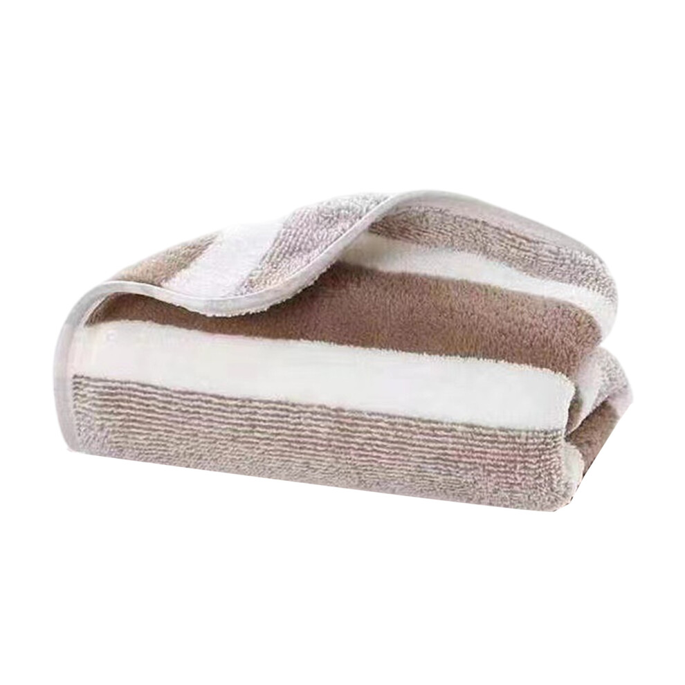 Soft Stripeds S Fleece Hand-Coffee Color Towel 35 75Cm Coral