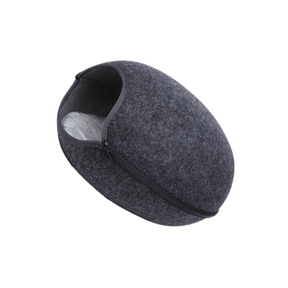 (dark grey) Soft And Warm Felt Cat Bed Cave For Beloved Feline Easy To Clean Cat-image-OPC-PN995RM-NEW