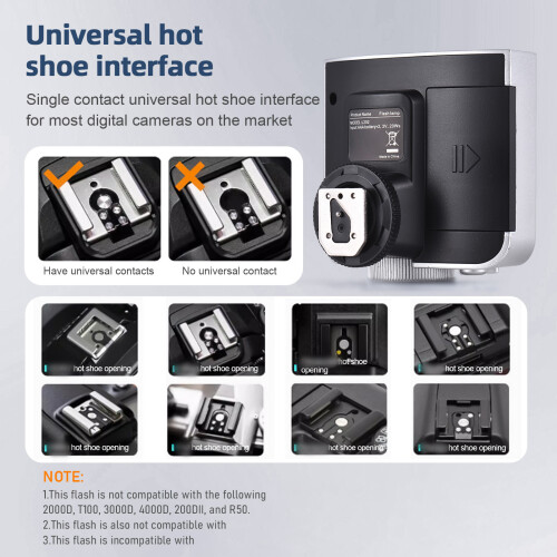 Universal Mini Camera Flash GN15 with Advanced Fill Light System 2
