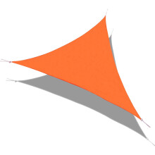 Dreieckiges Sonnensegel, 3 x 3 x 3 m, mit PU-Beschichtung und robuster Ausführung, Edelstahl-D-Ring für einfache Montage, blockiert 95 % der