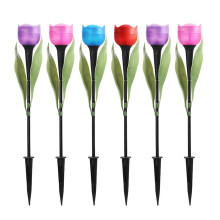 Mehrfarbige Tulpenlichter, solarbetriebene Gartenstecker mit automatischer Dämmerungsbeleuchtung für Terrasse, Garten und Einfahrt