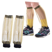 Mesh Bite Pants 2 Pairs Green Lightweight UltraFine Net Mesh Legs Protector Gaiters For Camping Hiking Fishing