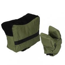 Conjunto de sacos de apoio para tiro portátil, durável, para frente e para trás, com suporte para alvo de rifle para caça (verde)