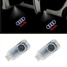 kpl yhteensopiva Audin logoprojektorivalojen kanssa malleihin A4L/A5/A6L/A7/A8L/Q3/Q5/Q7 - Ovien tervetulo- ja tunnelmavalaistus