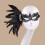 Feathers Masquerade Mask Eyemask Halloween Mardi Gras-Black 7