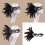 Feathers Masquerade Mask Eyemask Halloween Mardi Gras-Black 3