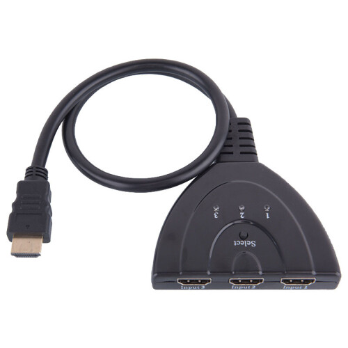 Commutateur HDMI 4K 3 Ports SOWTEC Plaqué Or - Répartiteur HDMI