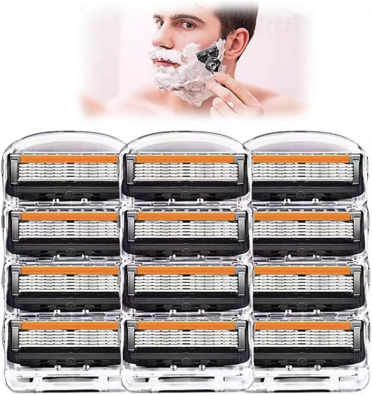 Lot de 12 lames de rechange 5 couches pour rasoir Fusion 5, lames de — free download