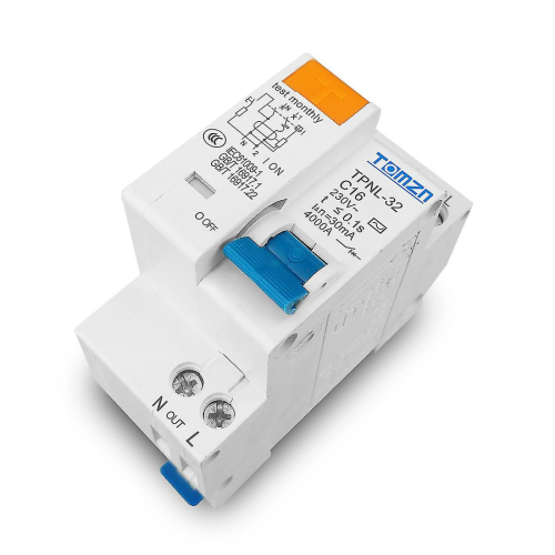Διακόπτης υπολειπόμενου ρεύματος Tpnl Dpnl 230v 1p+n με προστασία από υπερβολικό κα 1