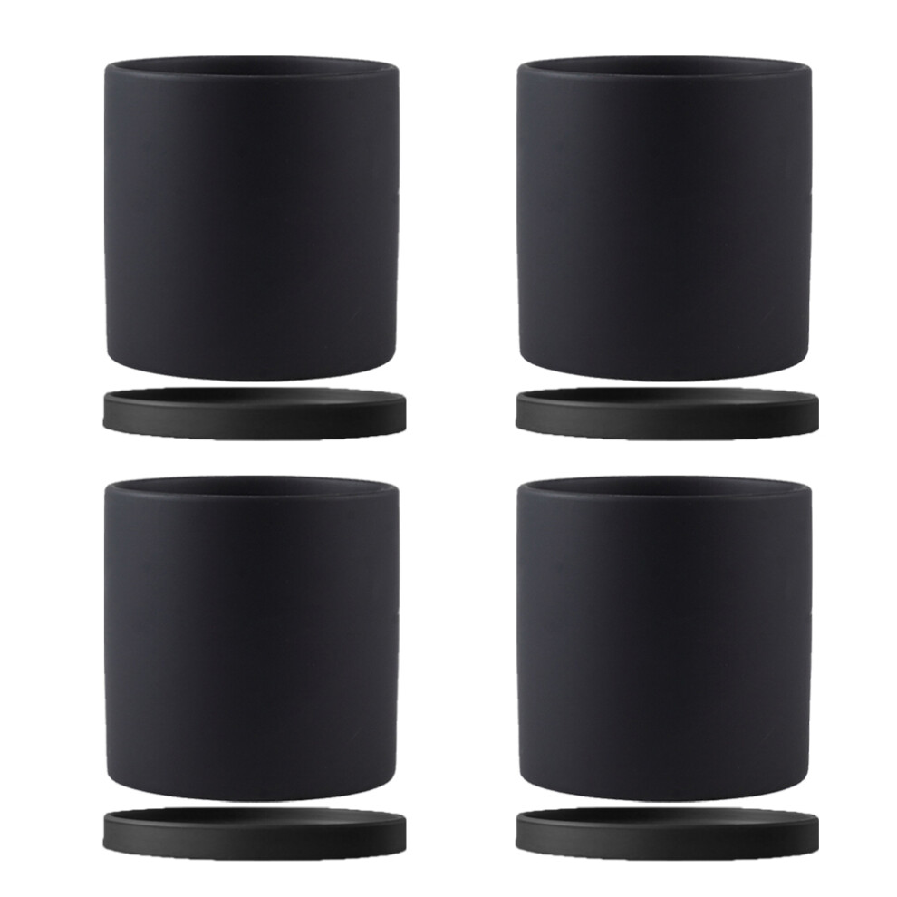 Set of Ceramic Succulent Pots, Drainage Hole with Ceramic Saucers for Small Plants, Mini Artistic Pots Nordic Designs, Ideal Decoration for Desktop Wi-image-OPC-PN99JYN-NEW