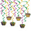 Mardi Gras Hanging Swirls (12 Pcs) - 1 Pack 1