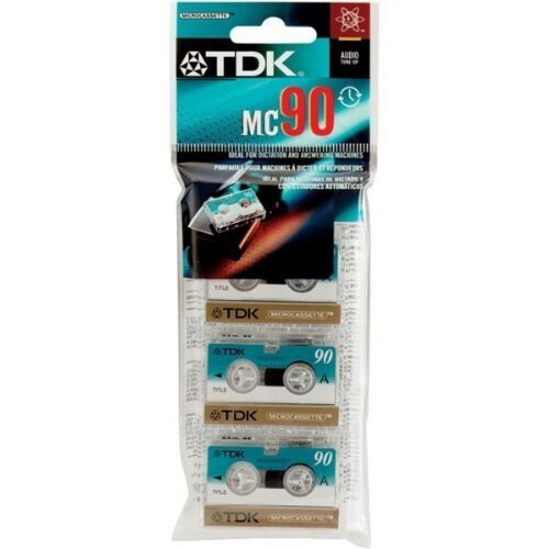 TDK Microcassette MC90 Audio Tape 3 csomag